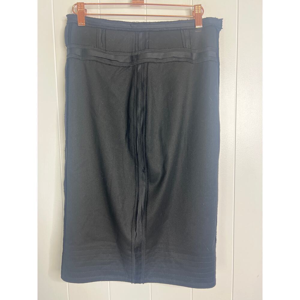 Robert Rodriguez Black Fully Lined Raw Seam Pencil Skirt Size 4 - Picture 6 of 9